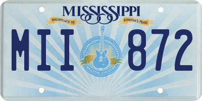 MS license plate MII872