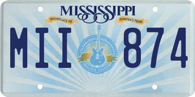 MS license plate MII874