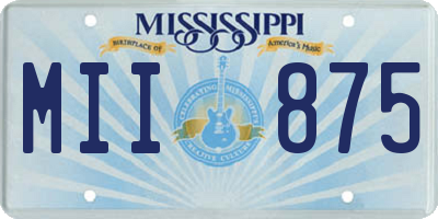 MS license plate MII875
