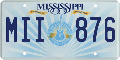 MS license plate MII876