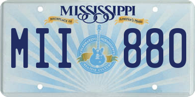 MS license plate MII880