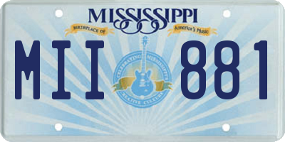 MS license plate MII881