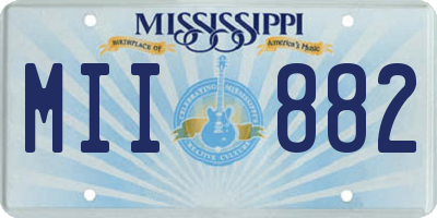 MS license plate MII882