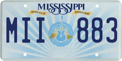 MS license plate MII883