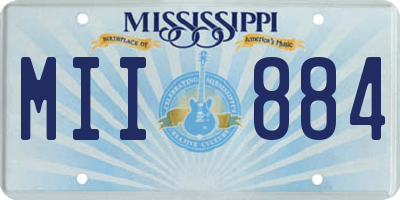 MS license plate MII884