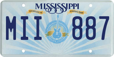 MS license plate MII887