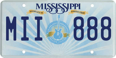 MS license plate MII888