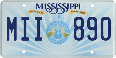 MS license plate MII890