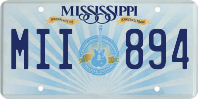 MS license plate MII894