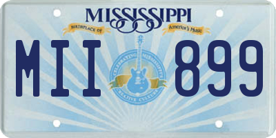 MS license plate MII899