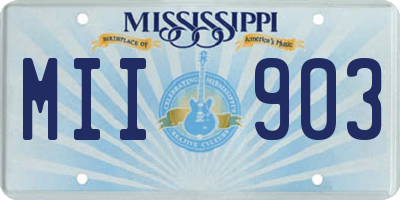 MS license plate MII903