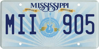 MS license plate MII905