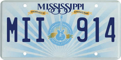 MS license plate MII914