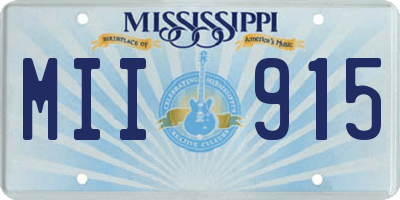 MS license plate MII915