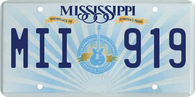MS license plate MII919