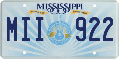 MS license plate MII922