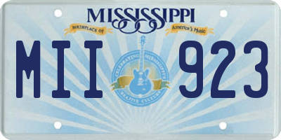 MS license plate MII923