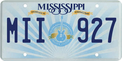 MS license plate MII927