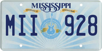 MS license plate MII928