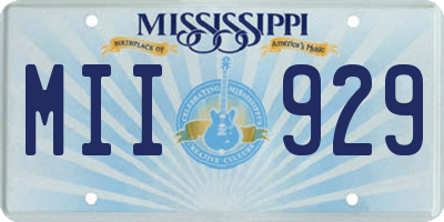 MS license plate MII929