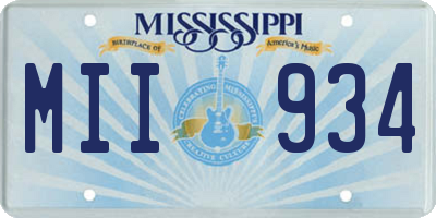 MS license plate MII934