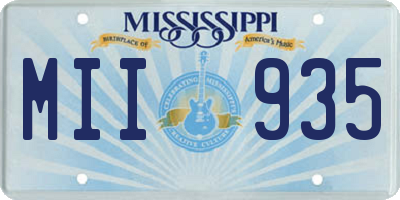 MS license plate MII935