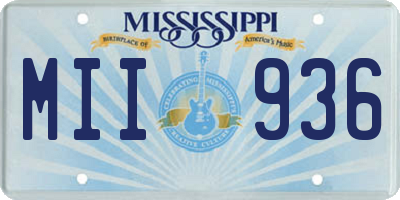 MS license plate MII936