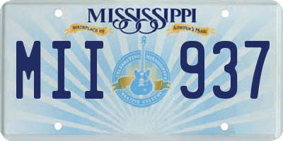 MS license plate MII937