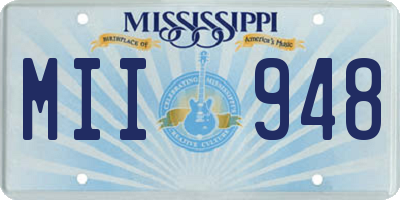 MS license plate MII948