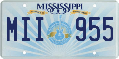 MS license plate MII955