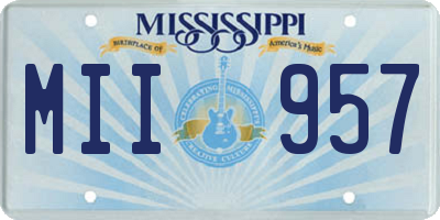 MS license plate MII957