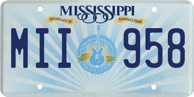 MS license plate MII958