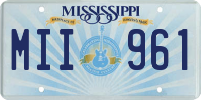 MS license plate MII961