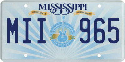 MS license plate MII965