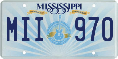 MS license plate MII970