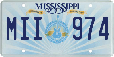 MS license plate MII974