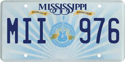 MS license plate MII976