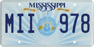 MS license plate MII978