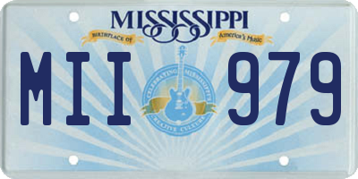 MS license plate MII979