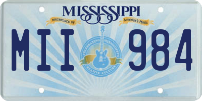 MS license plate MII984