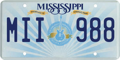 MS license plate MII988