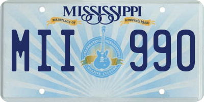 MS license plate MII990