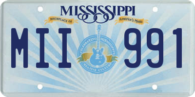 MS license plate MII991