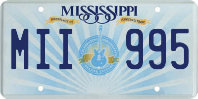 MS license plate MII995