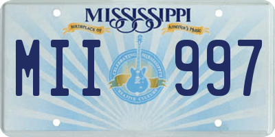 MS license plate MII997