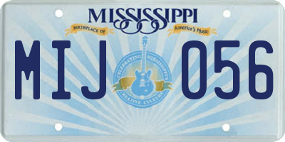 MS license plate MIJ056