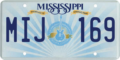 MS license plate MIJ169