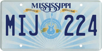 MS license plate MIJ224