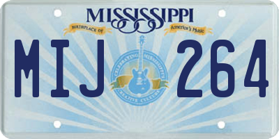 MS license plate MIJ264