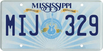 MS license plate MIJ329